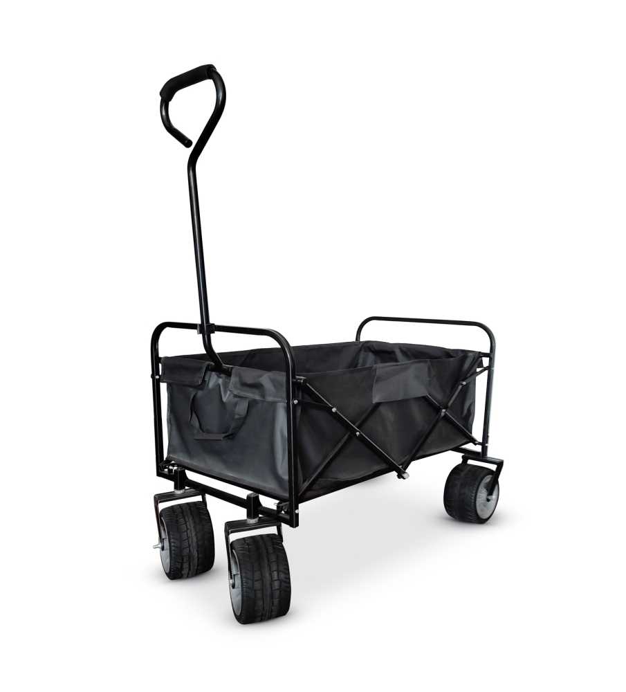 Chariot de Transport Pliable Campcruiser - Utilitaire Tout terrain Camping, Plage, Jardin 93 x 56 x 122 cm - Charge 80Kg