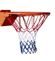 Lot de 2 filets de panier de basket-ball - Rouge, blanc, bleu