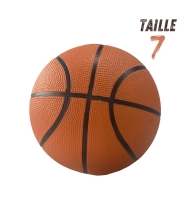 Ballon de basket orange taille 7 + pompe rouge