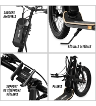 Trottinette électrique tout terrain XI-1400 - Noir - 20 Ah