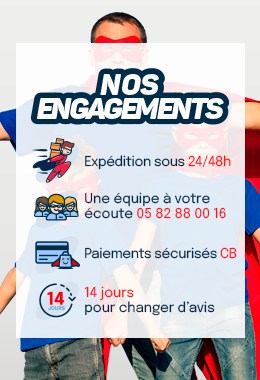 Récapitulatif engagements Sport 4 Héros : expédition sous 24h, service après vente, paiements sécurisés, délais rétractation